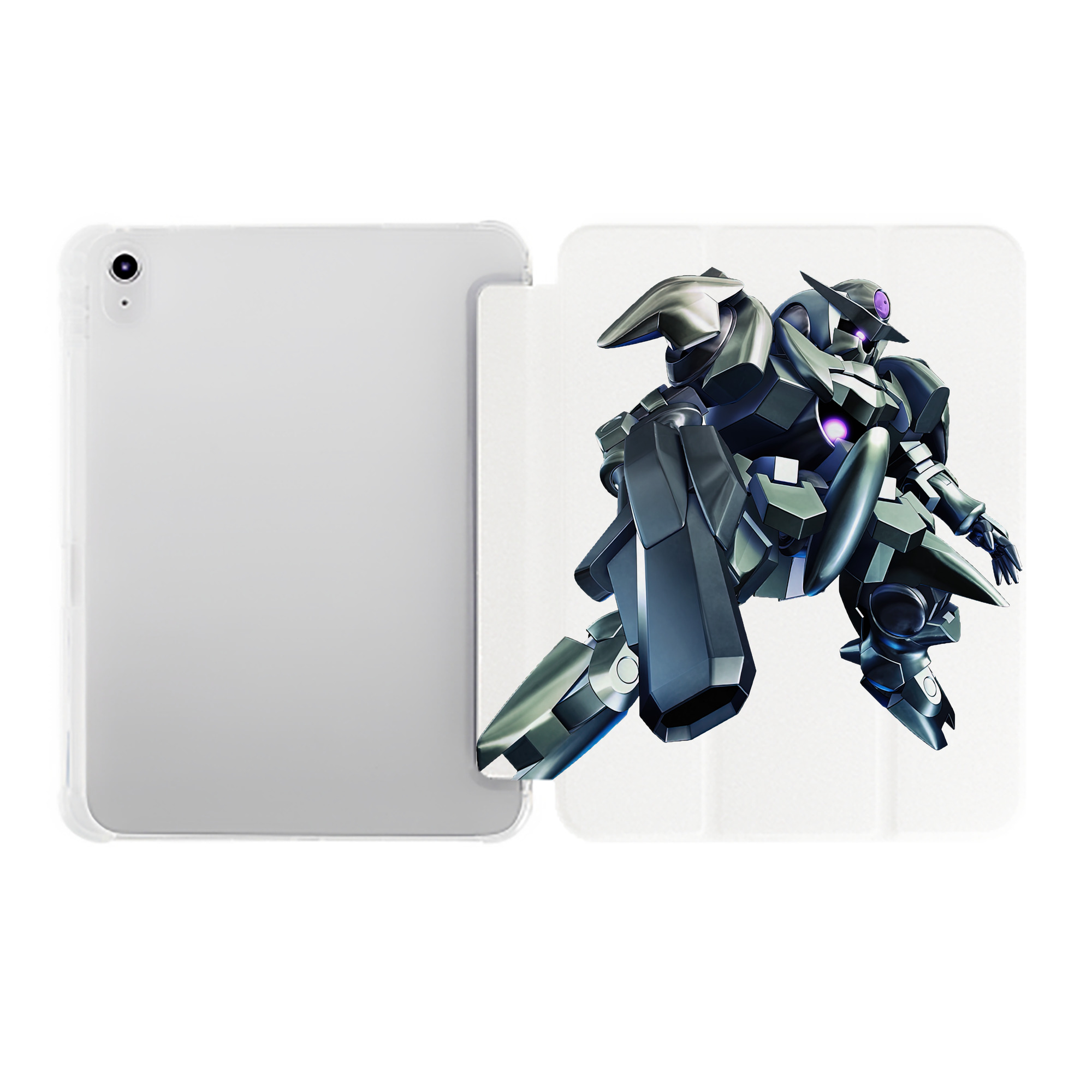 （画像用） 機動戦士ガンダム Mobile Suit Gundam IPad ケース ペン収納付き 三つ折りスタンド PUレザー×シリコン 対応機種9.5/10.5/10.9インチ